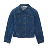 Blue Solid Denim Jacket