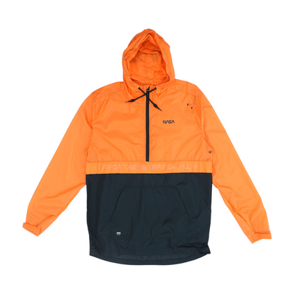Orange Color Block 1/4 Zip Pullover