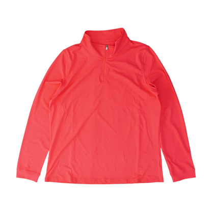 Neon Pink Solid 1/4 Zip Pullover