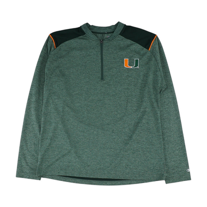 Green Miami Hurricanes Abstract 1/4 Zip Pullover