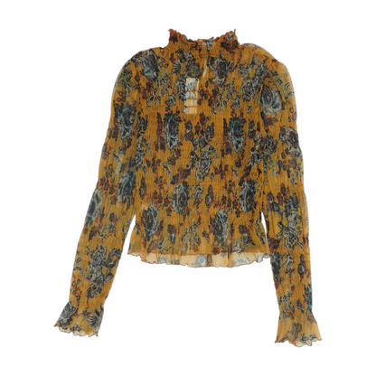 Brown Floral Blouse