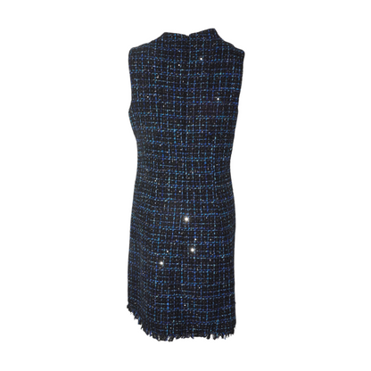 Black Plaid Midi Dress
