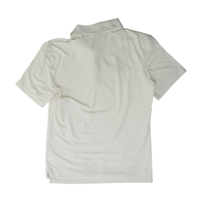White Solid Short Sleeve Polo