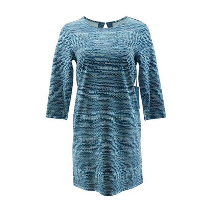 Blue Graphic Midi Dress