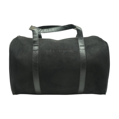 Black Faux Suede Weekender Bag