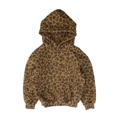 Brown Animal Print Hoodie Pullover