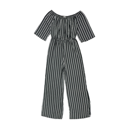Black Striped Jumpsuit