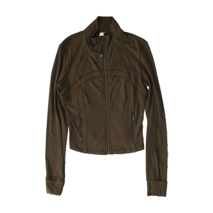 Brown Solid Active Jacket