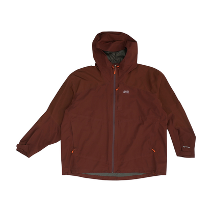 Burgundy Color Block Rain Jacket