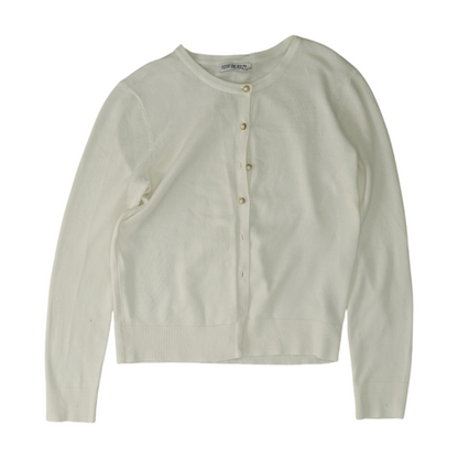 White Petite Cardigan Sweater