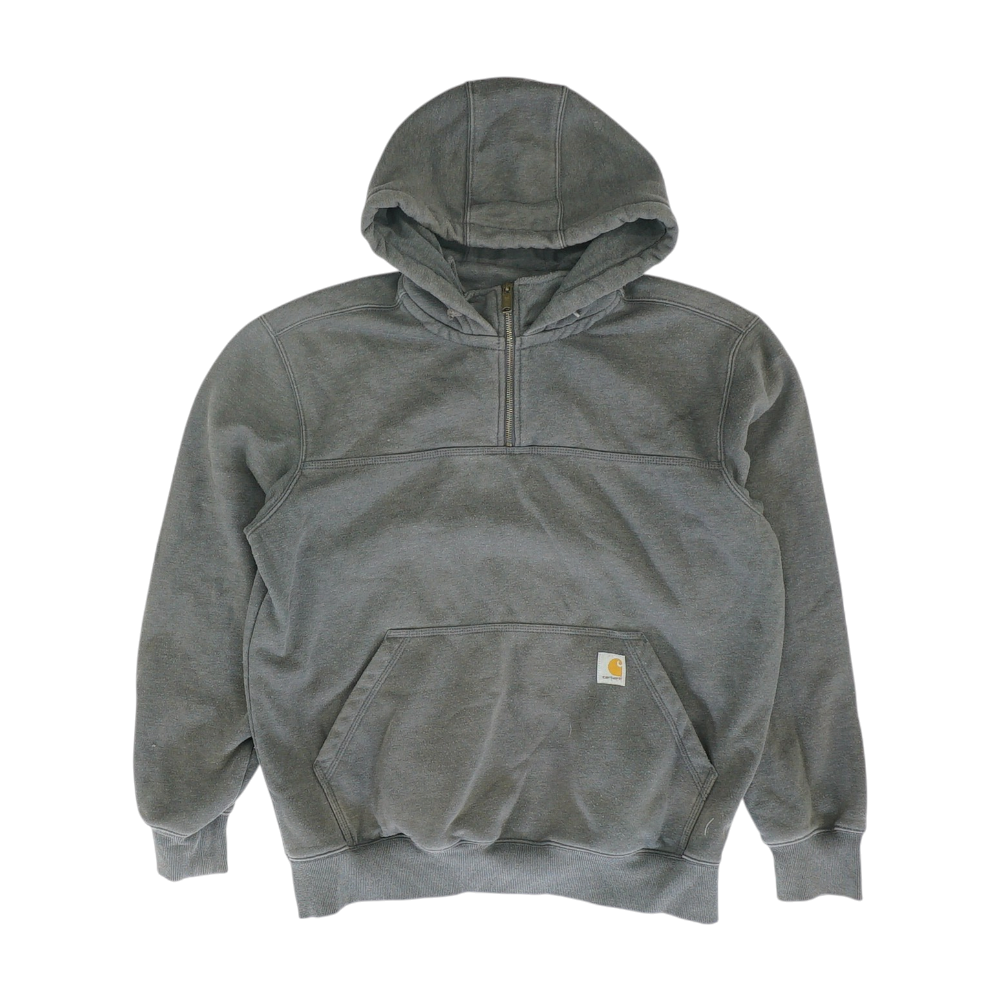 Gray Solid 1/4 Zip Pullover