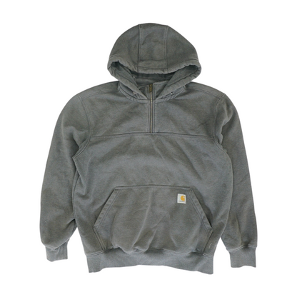 Gray Solid 1/4 Zip Pullover