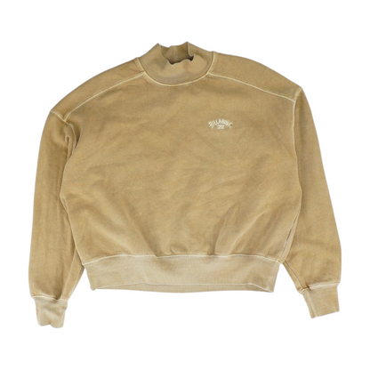 Tan Solid Sweatshirt Pullover