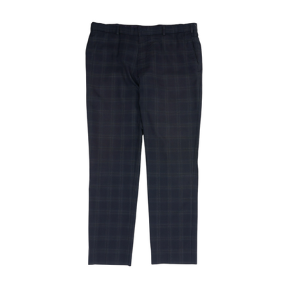 Navy Plaid Classic Pants