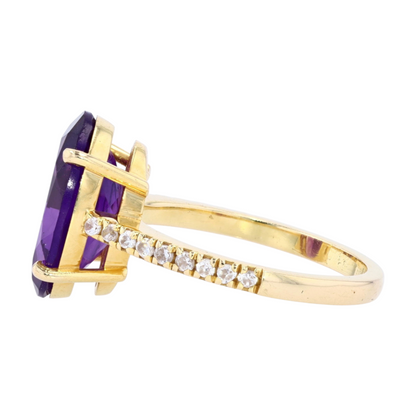 5 7/8 ctw 18K Yellow Gold Amethyst Fashion Ring