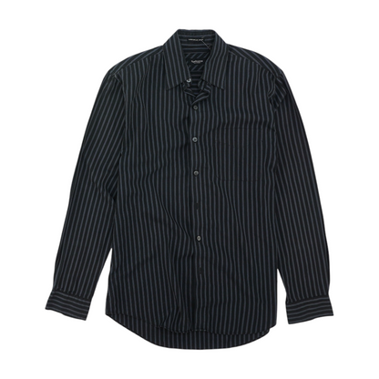 Black Striped Long Sleeve Button Down