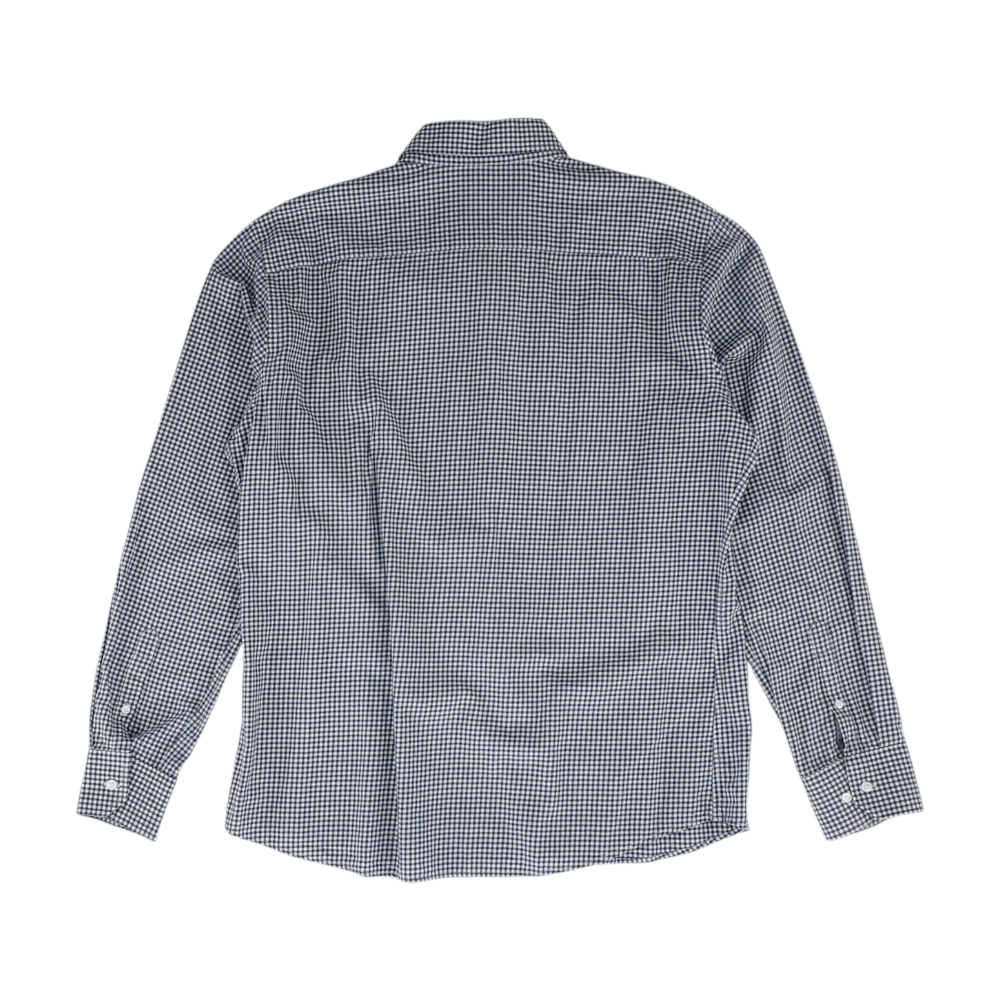 Navy Check Long Sleeve Button Down