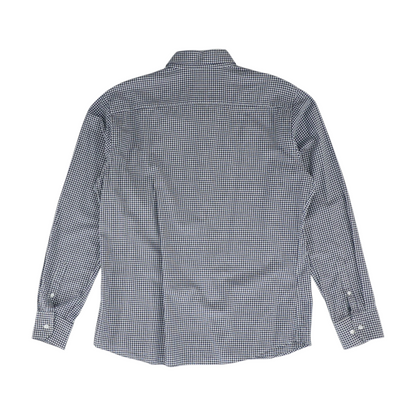 Navy Check Long Sleeve Button Down