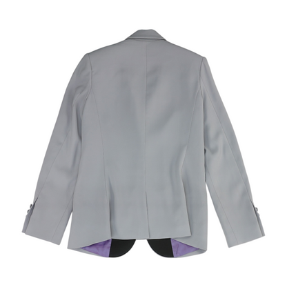 Gray Solid Blazer