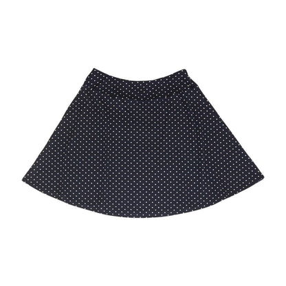 Navy Polka Dot Midi Skirt