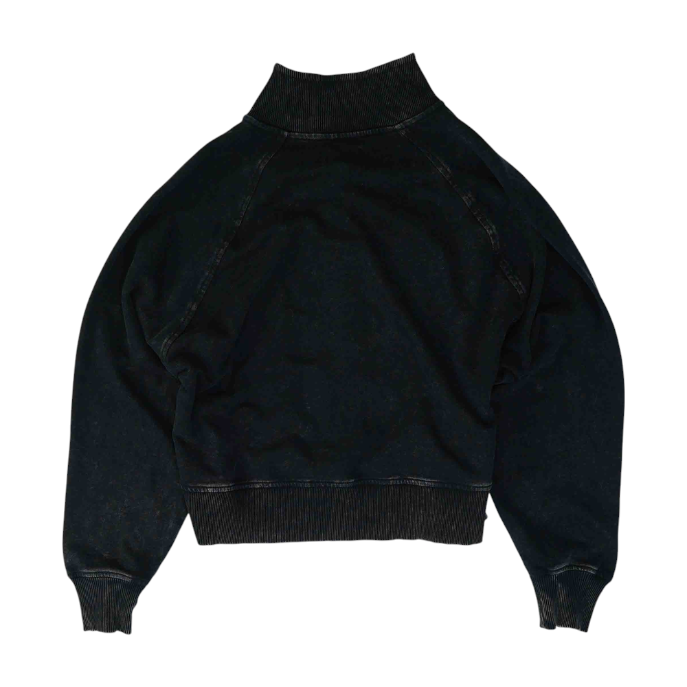 Black Solid Sweatshirt Pullover