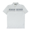White Color Block Short Sleeve Polo