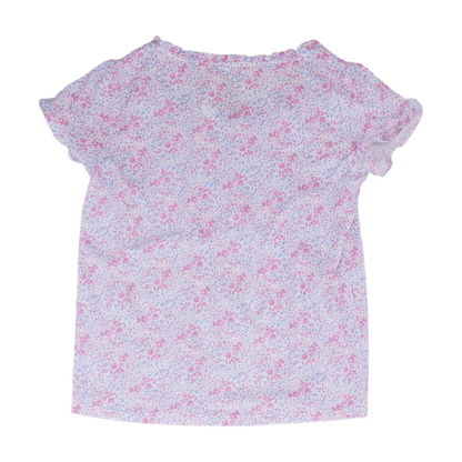 White Floral Pajama Top