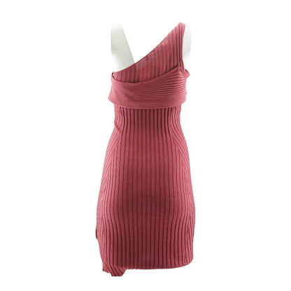 Mauve Solid Mini Dress