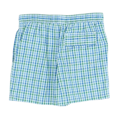Blue Check Chino Shorts