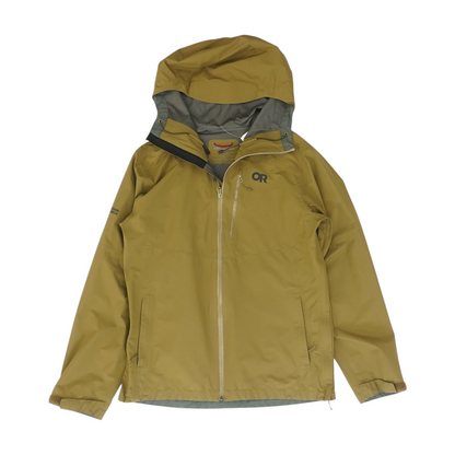 Khaki Solid Rain Jacket
