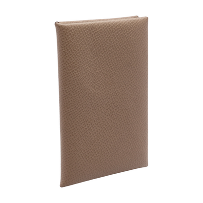 Etoupe Calvi Card Holder in Epsom Calfskin