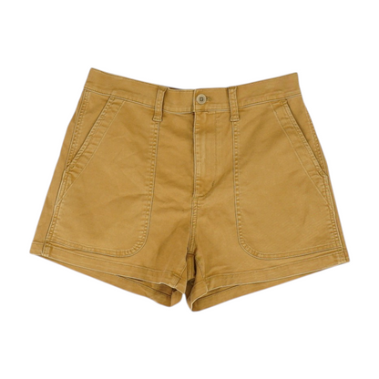 Brown Solid Chino Shorts