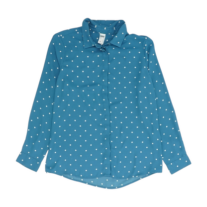 Blue Polka Dot Button Down