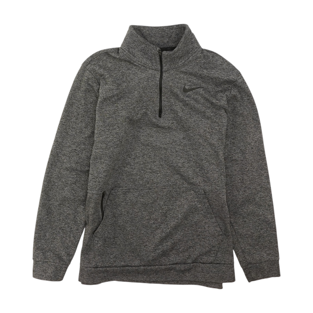 Gray Solid 1/4 Zip Pullover
