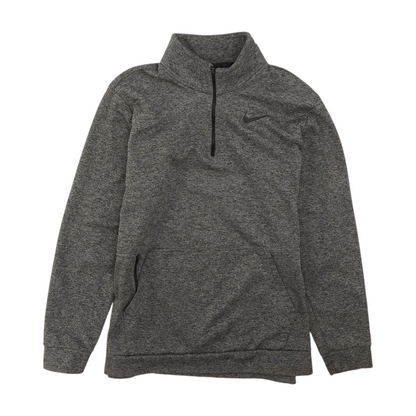 Gray Solid 1/4 Zip Pullover