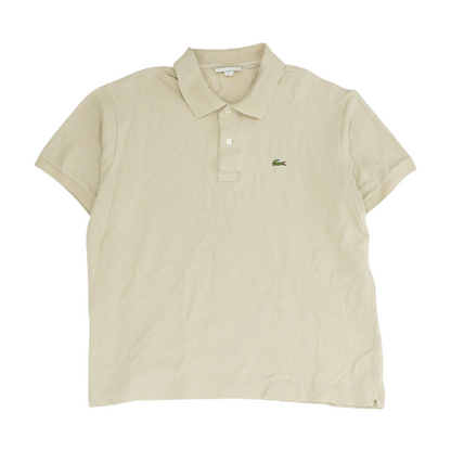Tan Solid Short Sleeve Polo