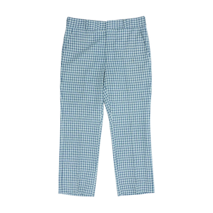 Navy Plaid Regular Pants