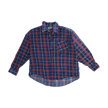 Vintage Red Plaid Flannel Button Down