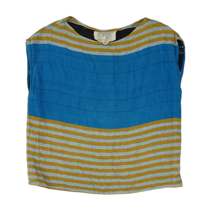 Blue Color Block Blouse