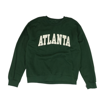 Green Solid Sweatshirt Pullover