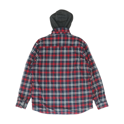 Navy Plaid Long Sleeve Button Down