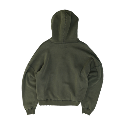 Gray Solid Hoodie Pullover