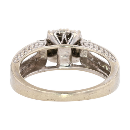 14K White Gold Diamond Engagement Ring