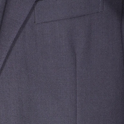Navy 100% Wool Solid Suit