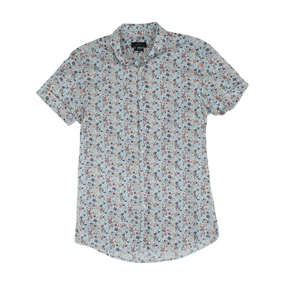 Blue Print Short Sleeve Button Down