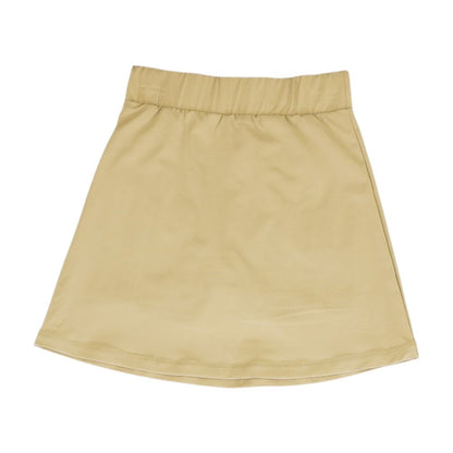 Khaki Solid Skort Skirt