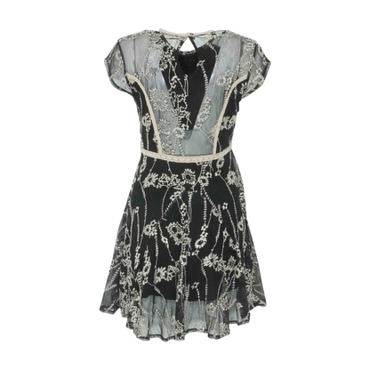 Black Floral Mini Dress