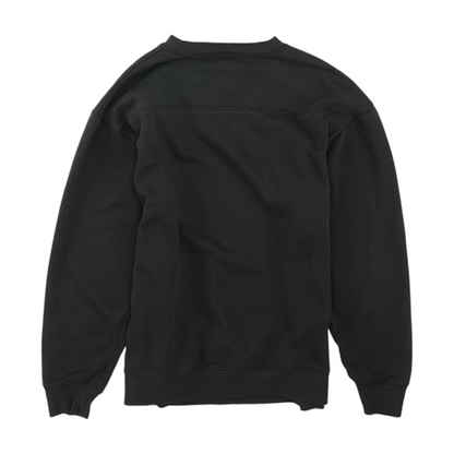 Black Solid Sweatshirt Pullover