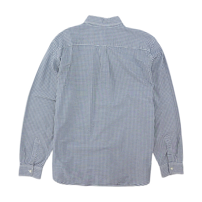 Navy Check Long Sleeve Button Down