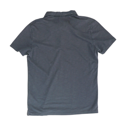 Gray Solid Short Sleeve Polo